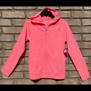 NEW SO Girls Full Zip Hoodie Lightweight T-Shirt Material Size 12  *READ*